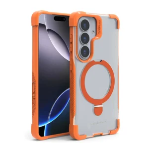 כיסוי Grip Case Legend MagSafe Samsung Galaxy S26 צבע כתום שקוף