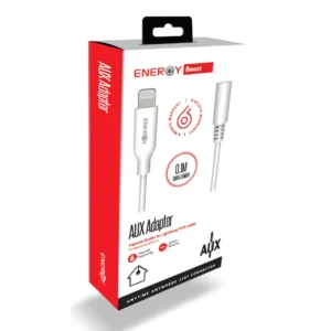 כבל ENERGY Aux Female to Lightning לחיבור אוזניות ורמקולים לאייפון
