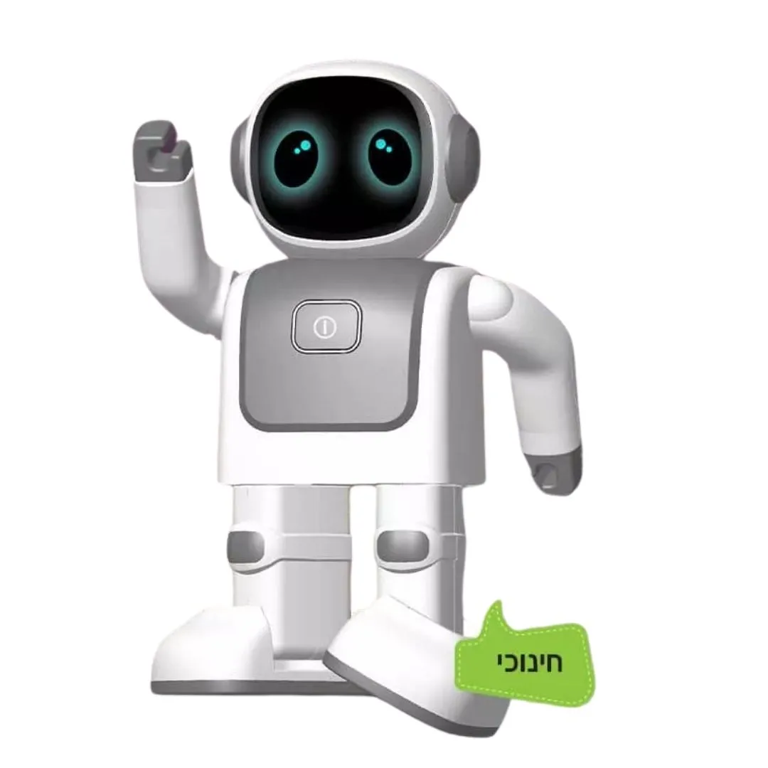 מייקי MAiKi רובוט צעצוע חכם לילדים עם חיבור AI ו־ChatGPT בצבע אפור
