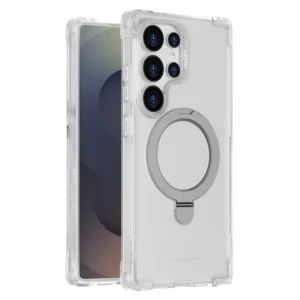 כיסוי Grip Case Legend MagSafe ל-Samsung Galaxy S25 Ultra בצבע שקוף עם תמיכה ב-MagSafe, הגנה מפני שריטות ונפילות ושמירה על עיצוב המכשיר.