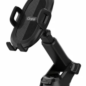 מעמד אוניברסלי GRIPQI XS12 לרכב עם ואקום חזק, סיבוב 360°, התאמה למכשירים עד רוחב 100 מ"מ, התקנה קלה ואחיזה יציבה לנסיעה בטוחה.