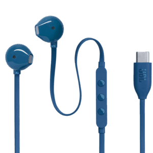 אוזניות JBL TUNE305C כחולות עם USB-C Hi-Res Audio ו־Pure Bass