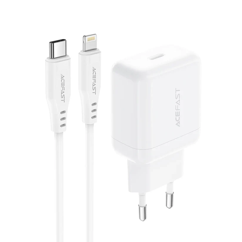 סט מטען ACEFAST A130 20W עם כבל USB-C ל־Lightning