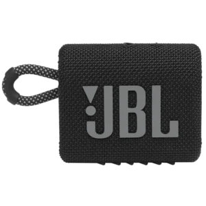 רמקול JBL Go 3 שחור עם Bluetooth 5.1, JBL Pro Sound, עמידות IP67 למים ולאבק, עד 5 שעות נגינה וטעינת USB-C.
