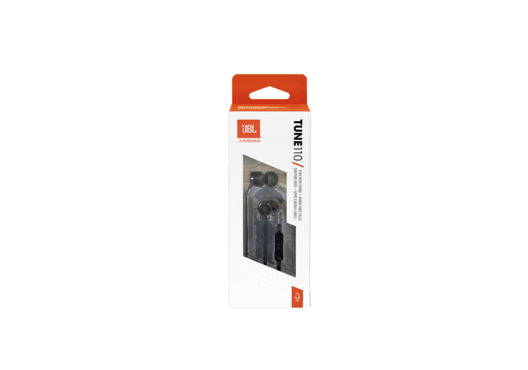 אוזניות חוטיות JBL TUNE110 In-Ear עם מיקרופון וכבל שטוח