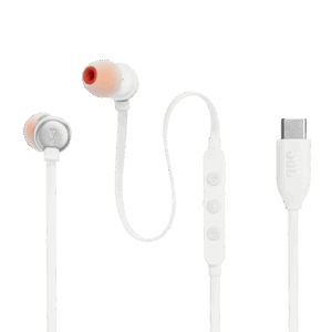 אוזניות JBL TUNE310C לבנות עם USB-C Hi-Res Audio ו־Pure Bass