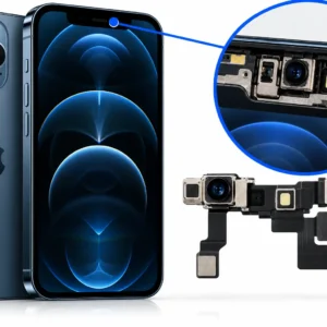 החלפת מצלמת סלפי קדמית iPhone 12 Pro Apple במעבדת מובייל סטייל
